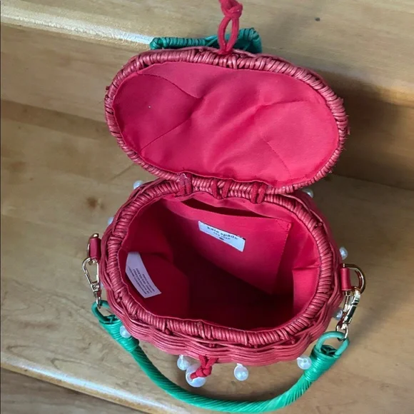 Kate Spade NY Target Pearl Embellished Strawberry Basket Bag - Picture 3 of 6